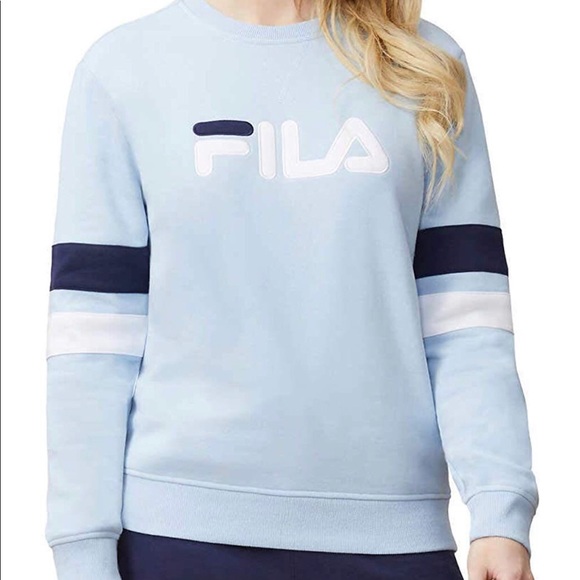 Baby blue fila sweatshirt Clearance